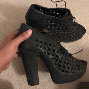 Barely worn Miss Sixty woven leather booties